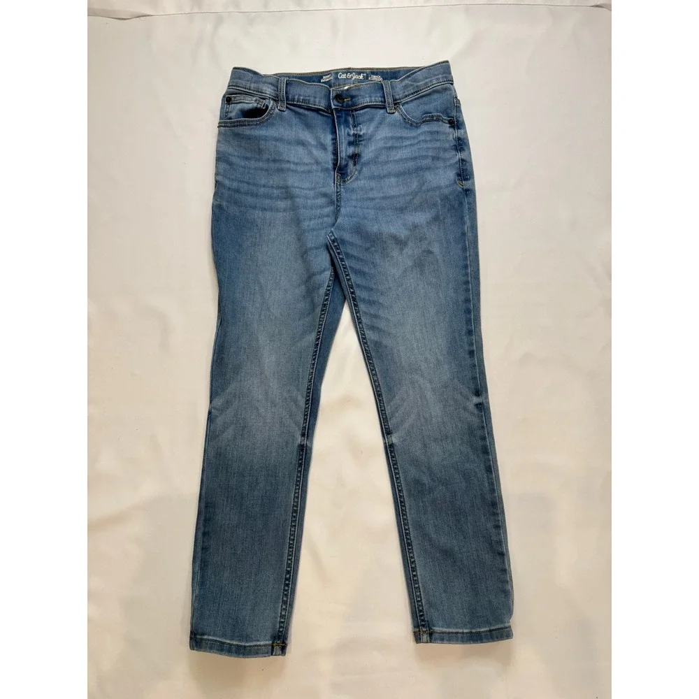 Cat &‎ Jack Skinny Jeans Kids Size 14 Light Blue Excellent Stretch Denim